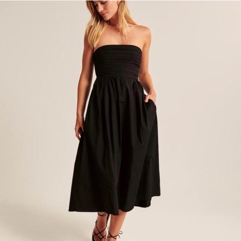 Abercrombie & Fitch Black Strapless Dress